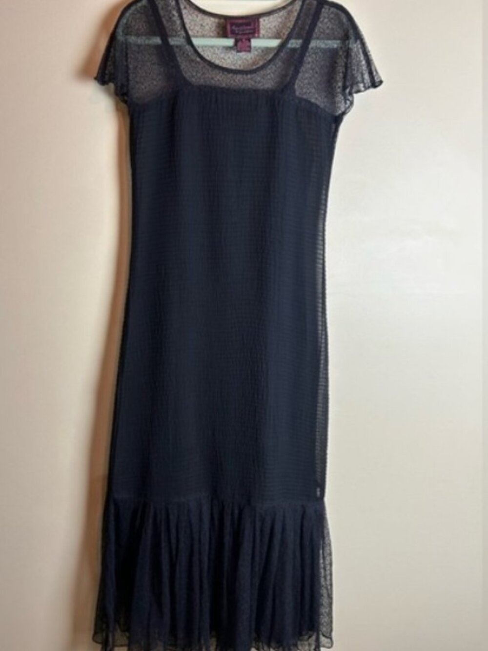 🌹NWOT🌹APRIL CORNELL Sheer Lace Slip Lined Embroidered Maxi